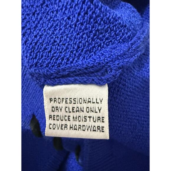 St. John Sport by Marie Gray Women’s Knit Sweater Vest Royal Blue Size M Preppy - Picture 8 of 10